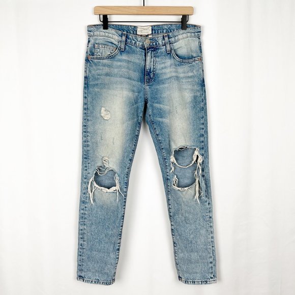 Current Elliott "The Fling" Boyfriend Jeans Distressed Light Wash Relaxed Fit 25 - Picture 6 of 11
